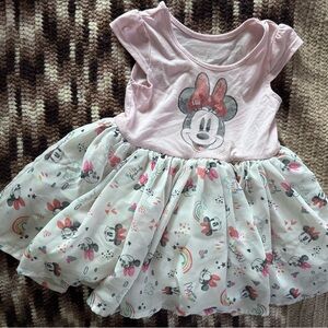 Disney Minnie Mouse Pink and White Dress